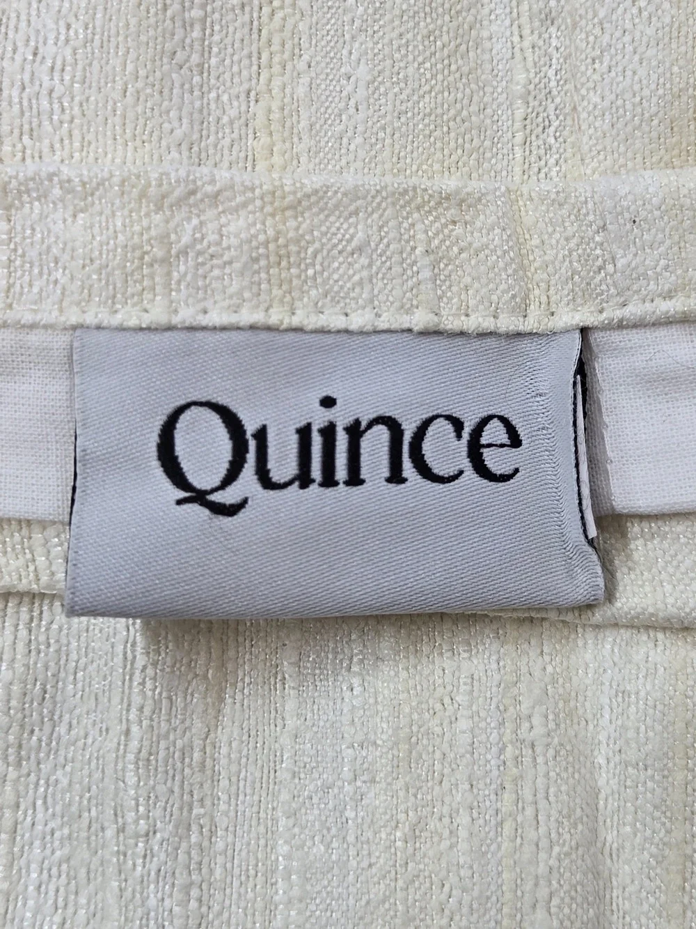 NWT QUINCE Set Of 2 (1-48x84 & 1-48x96) Raw Silk Curtains Ivory 8998